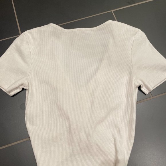 BUNDLE OF 2 zara scrunch crop top size m black/white - Picture 5 of 7